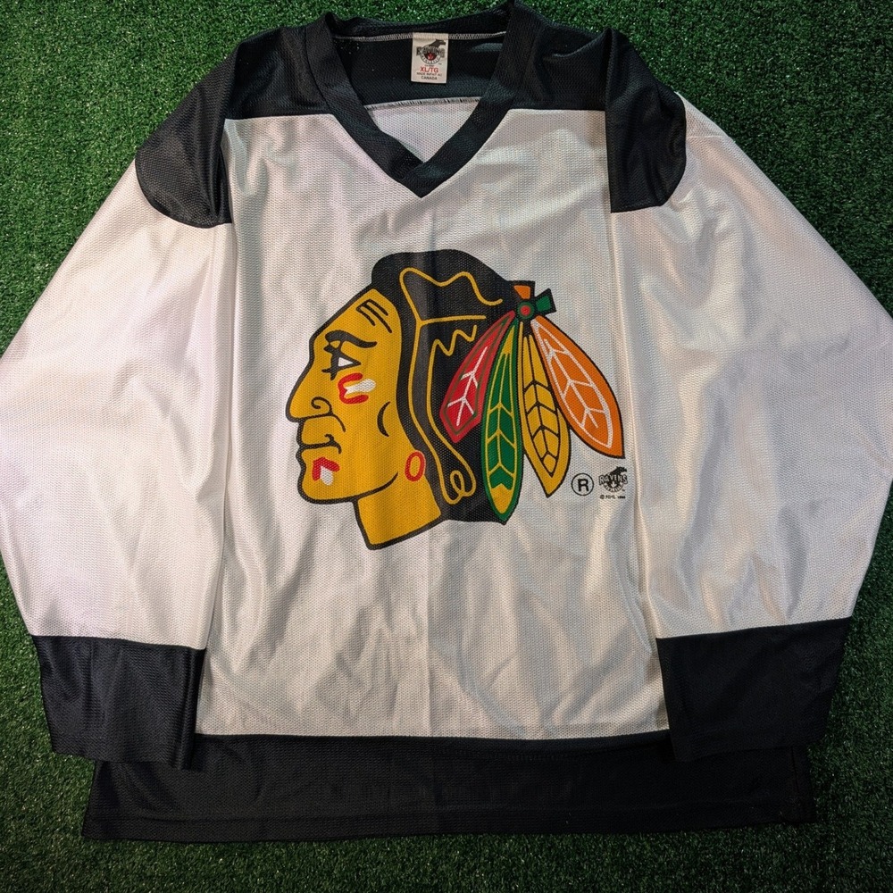 Vintage 1998 Ravens Athletic Chicago Blackhawks NHL Hockey Jersey Mens XL Canada